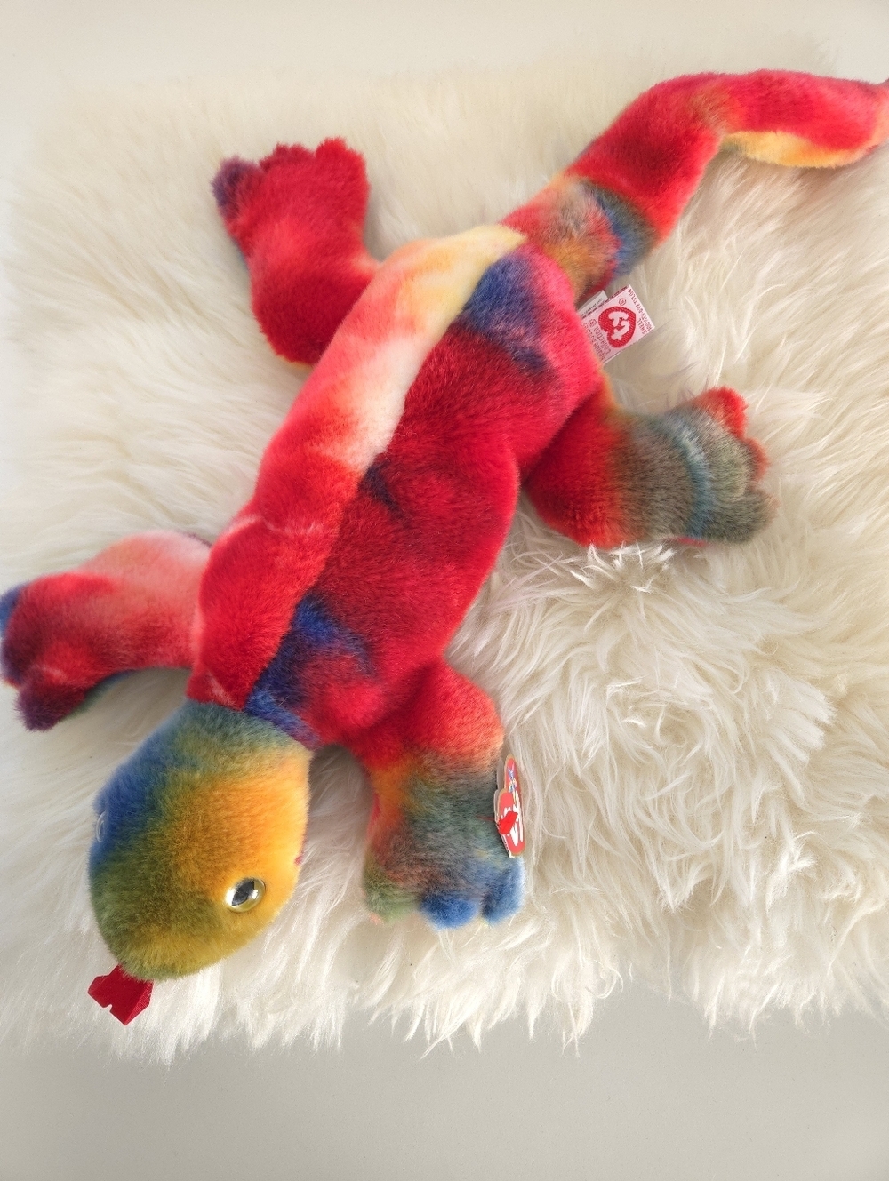 Ty Beanie Buddy Lizzy the Lizard Tie Dye Plush Toy